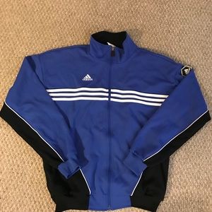 Vintage Adidas warmup jacket Soccer blue L mint